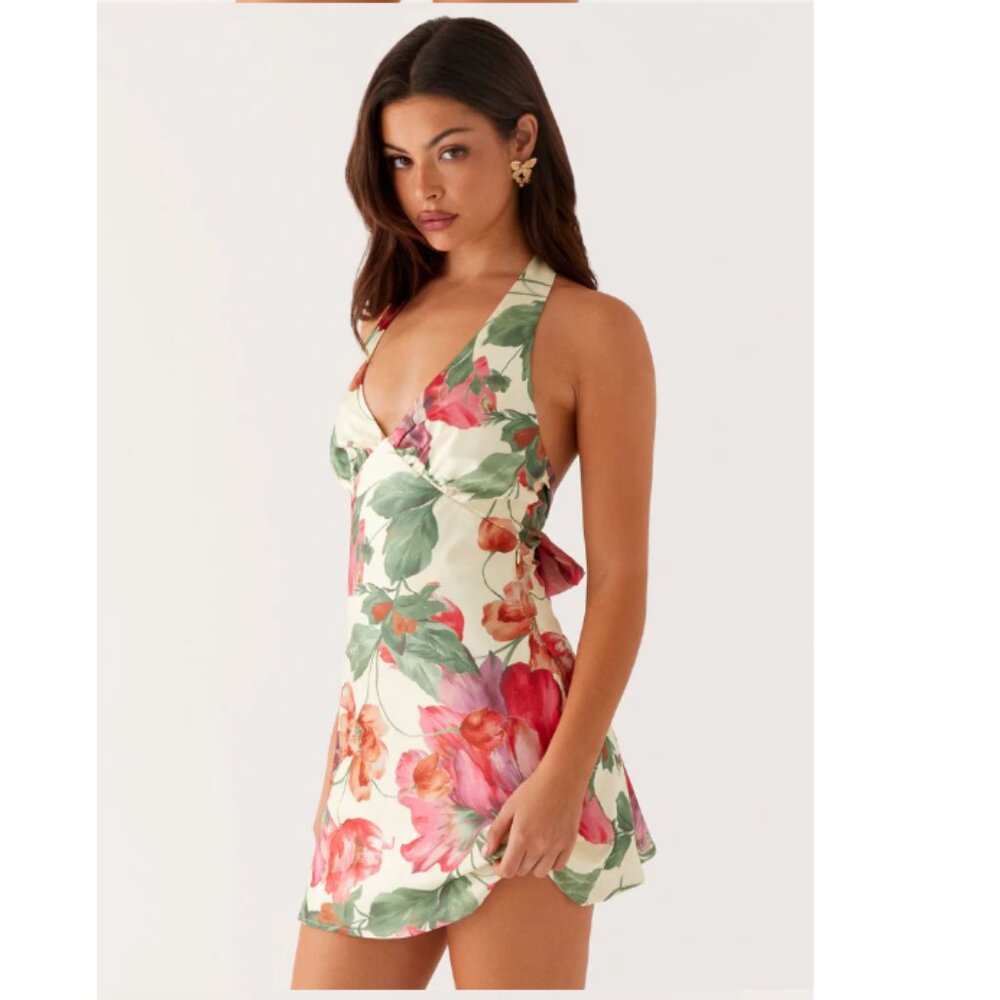 NWT Peppermayo - Heavy Hearted Mini Dress - Yellow Floral